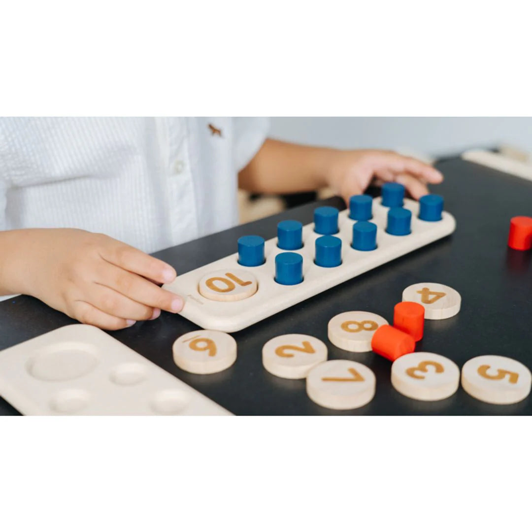 Wooden Ten Frame - Units and Numbers