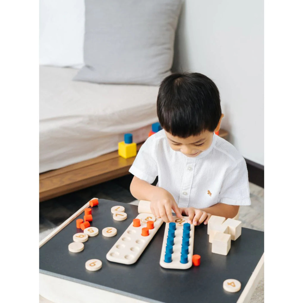 Wooden Ten Frame - Units and Numbers