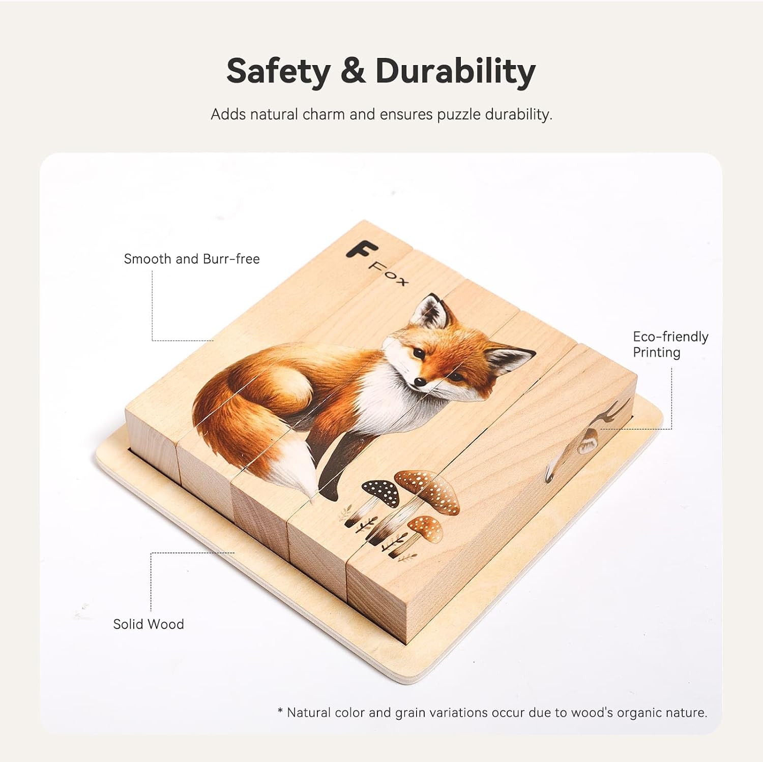 4 in 1 Wooden Animal Chunky Puzzle