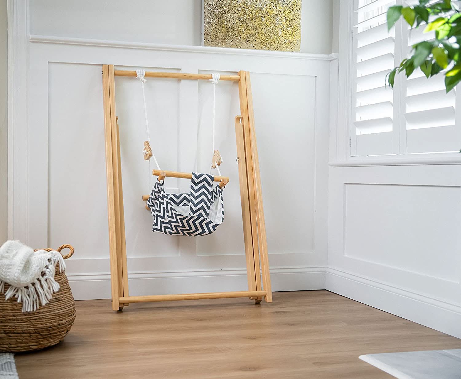 Furniture: Spruce | Foldable Baby Swing - Blue Wave