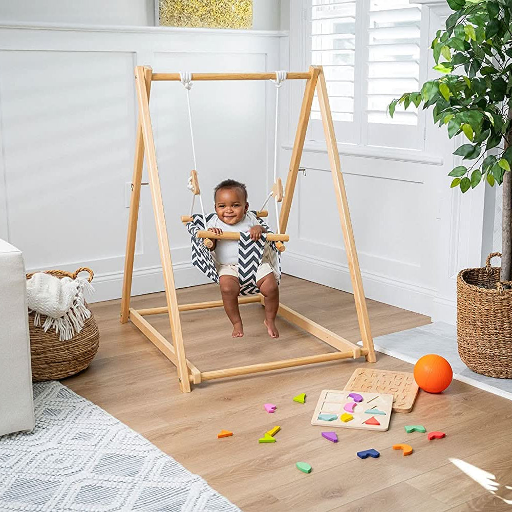 Furniture: Spruce | Foldable Baby Swing - Blue Wave