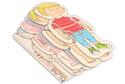 Multi-Layer Nesting Wood Puzzle: Your Body Girl 5 Layers