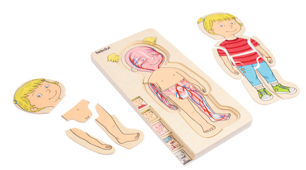 Multi-Layer Nesting Wood Puzzle: Your Body Girl 5 Layers