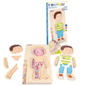 Multi-Layer Nesting Wood Puzzle: Your Body Boy 5 Layers