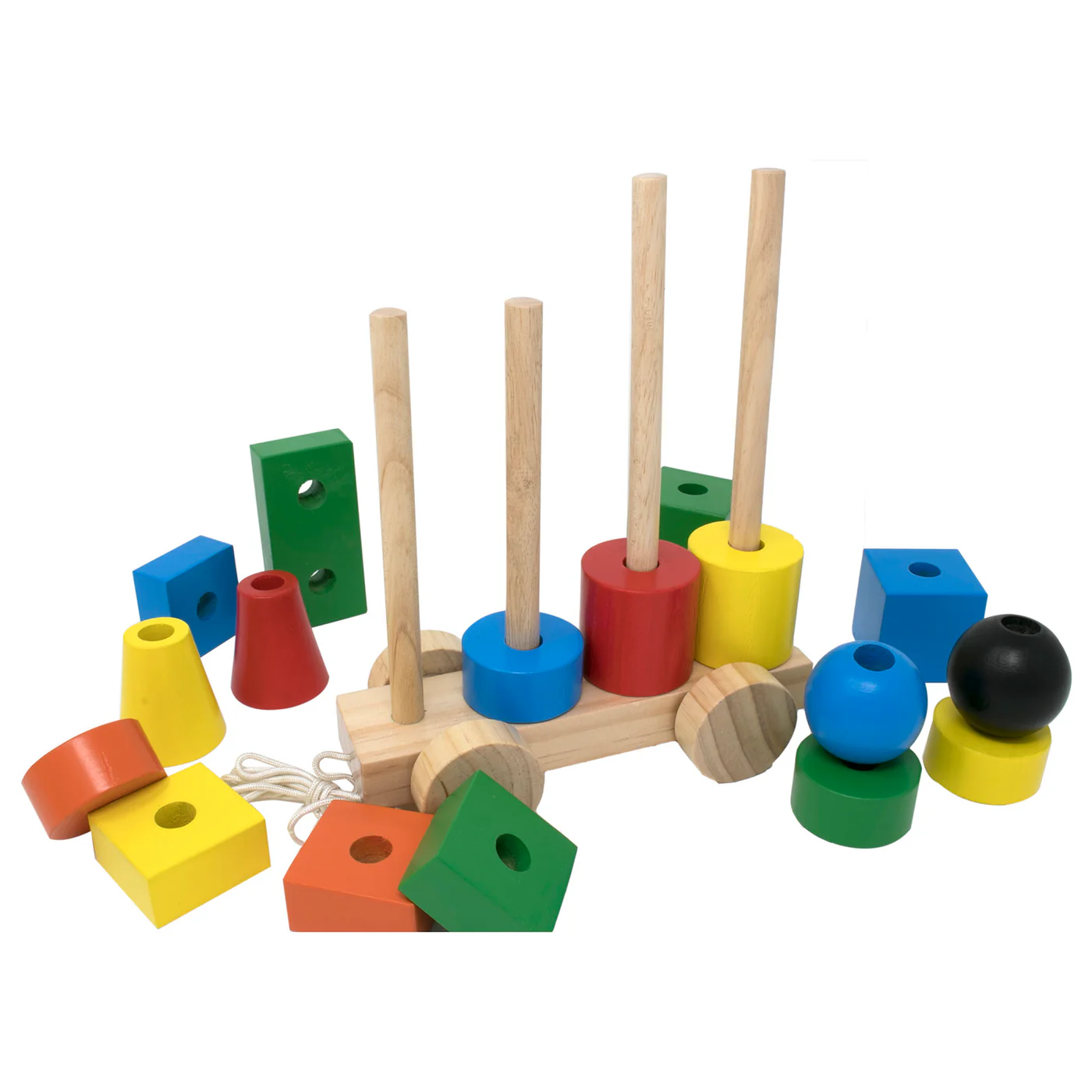 Stacking Train Blocks colored