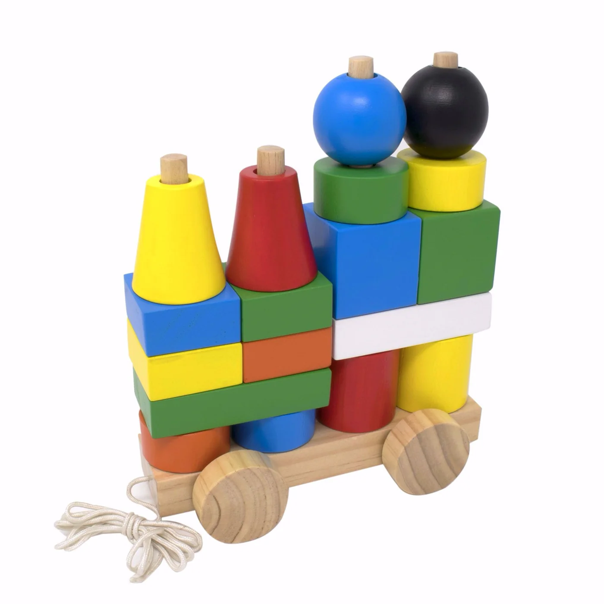 Stacking Train Blocks colored