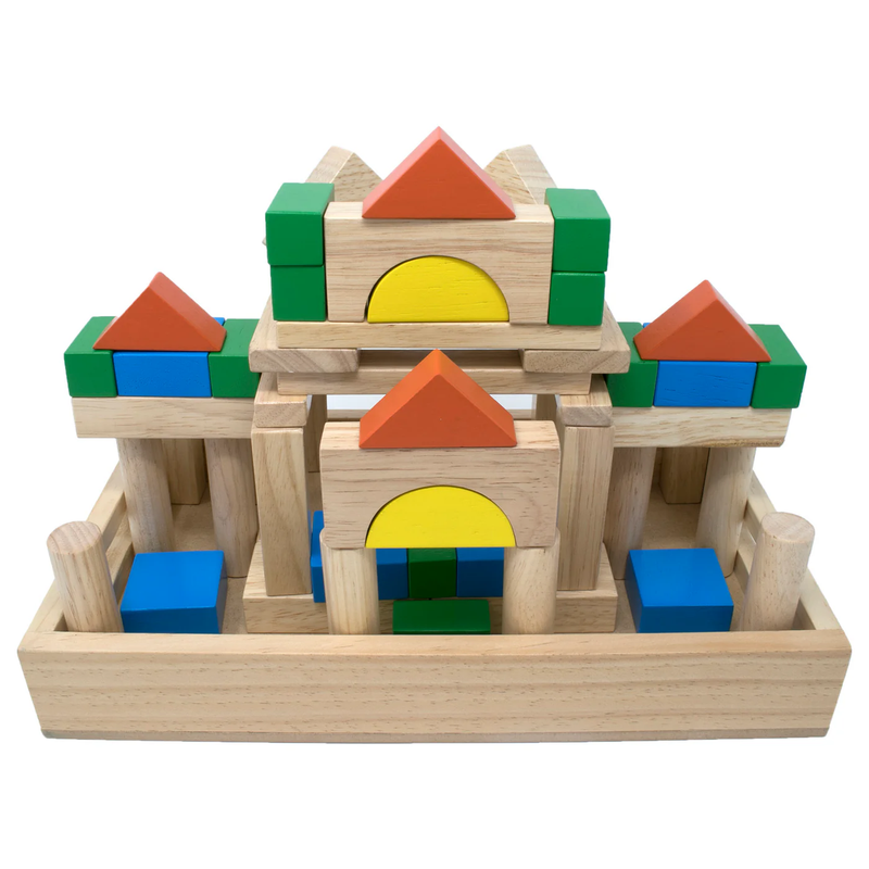 Building Blocks with Wooden Box