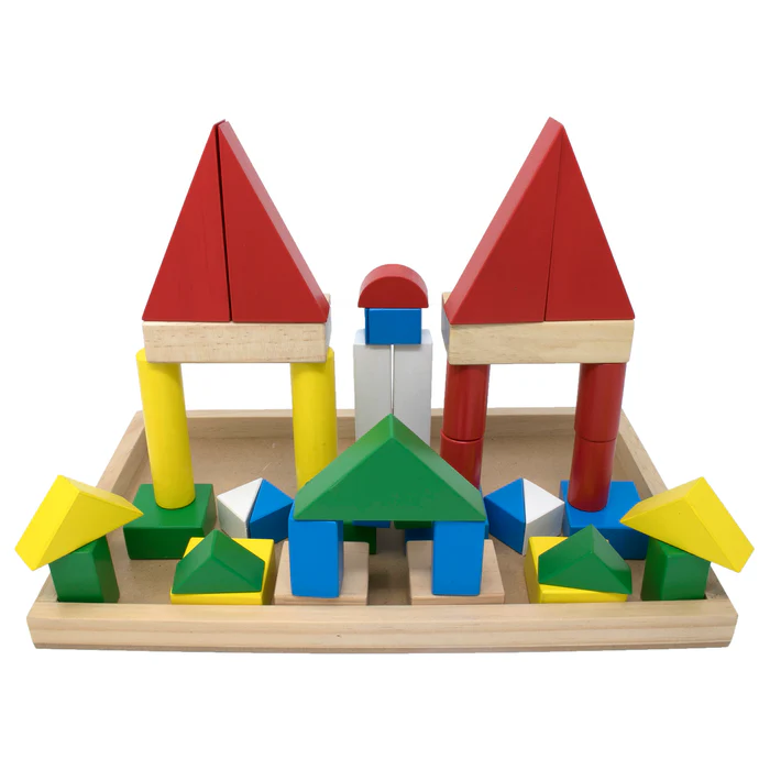 Building Blocks with Wooden Box