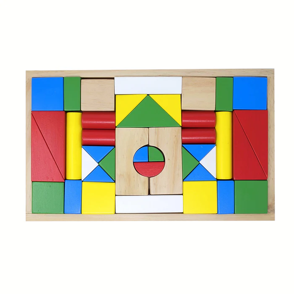 Building Blocks with Wooden Box | Montessori-n-Such