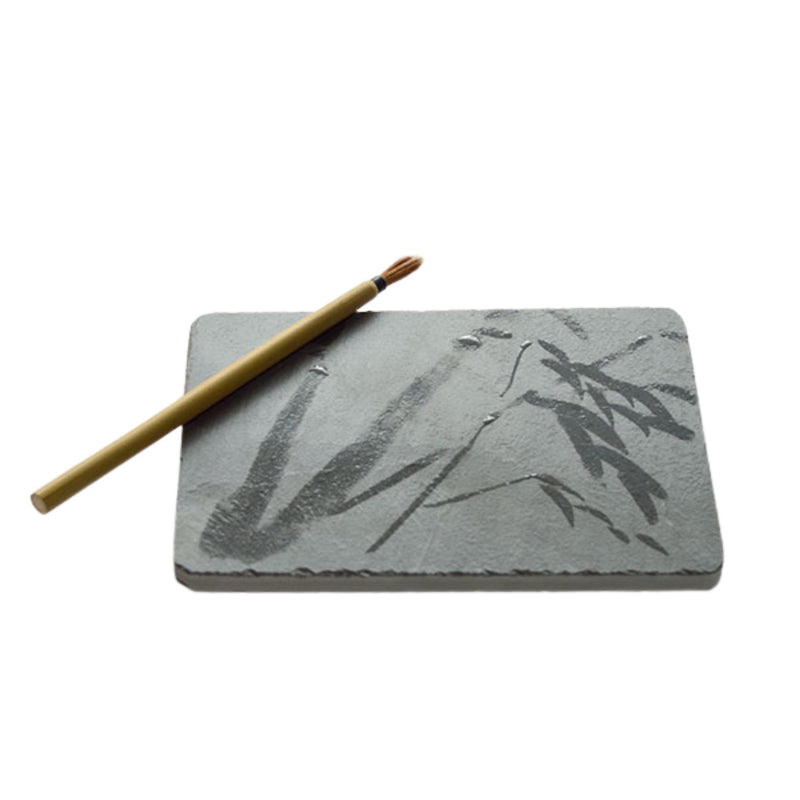 Buddha Zen Natural Stone Board & Calligraphy Brush