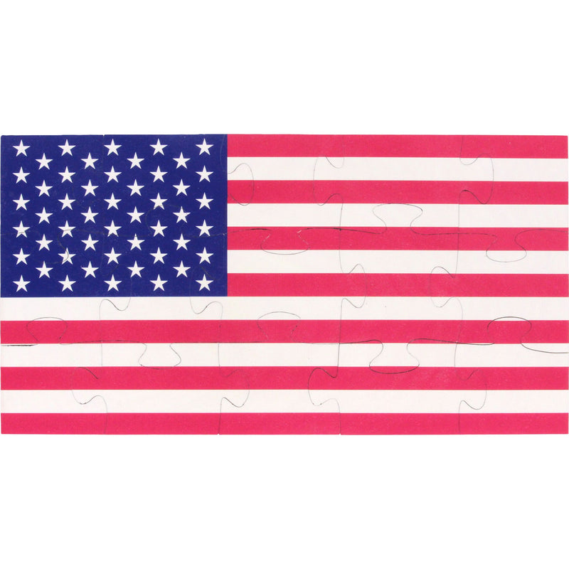 American Flag Shaped Wood Jigsaw Puzzle