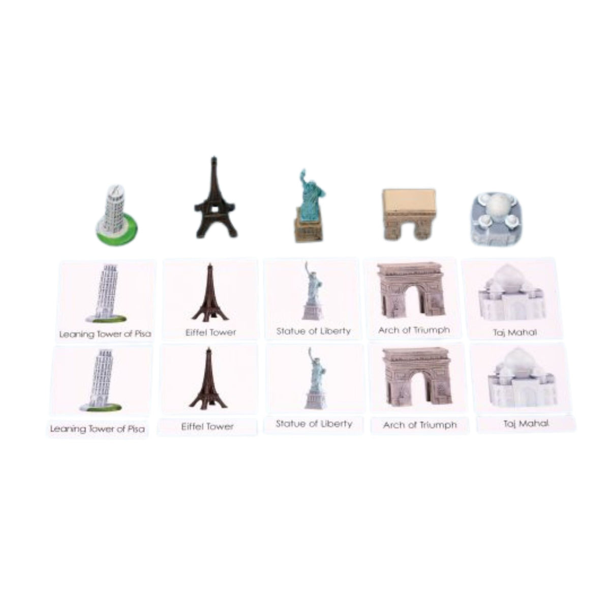 Around the World Landmarks Replicas Set 1 & Laminated 3-Part Cards