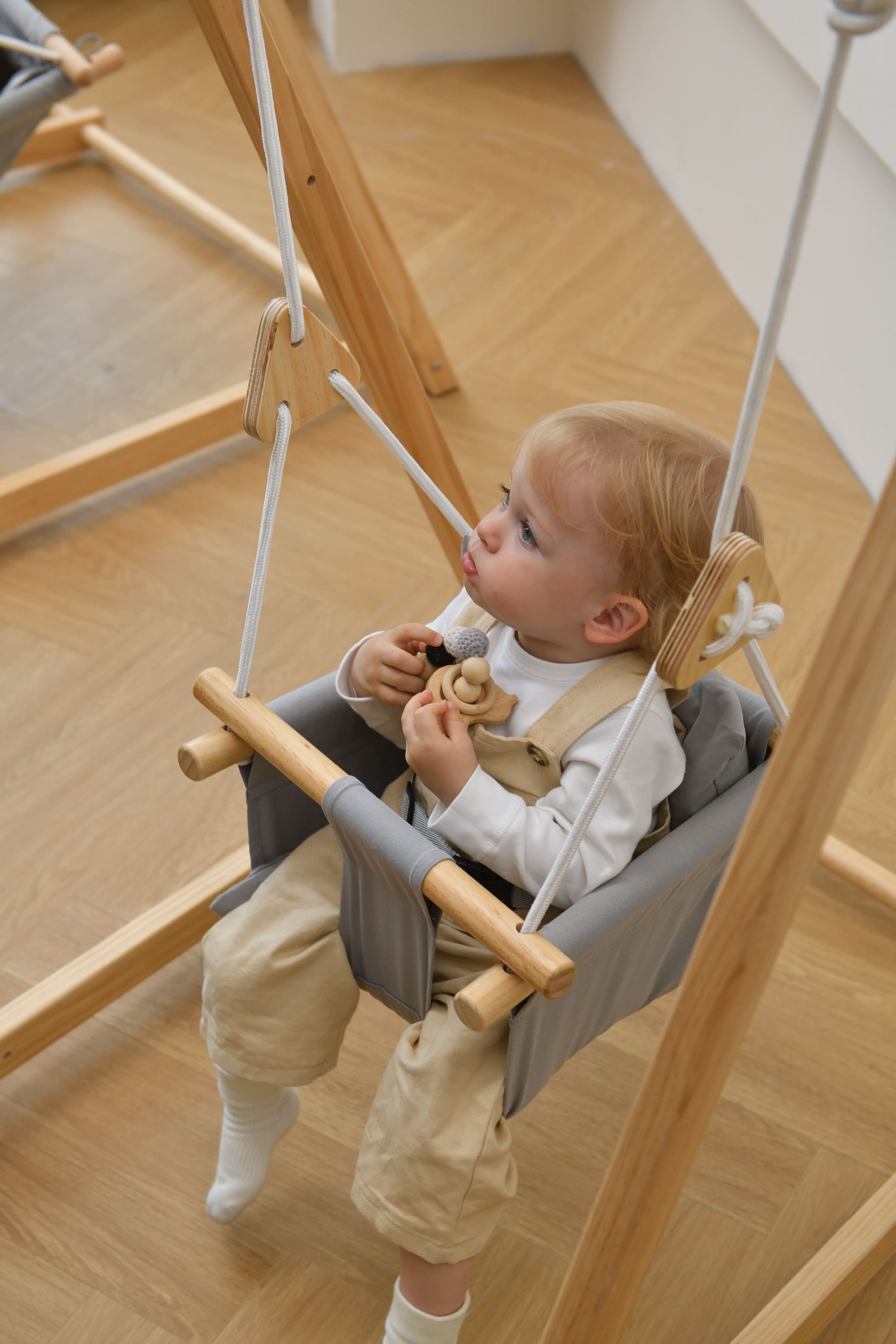 Furniture: Spruce | Foldable Baby Swing - Blue Wave
