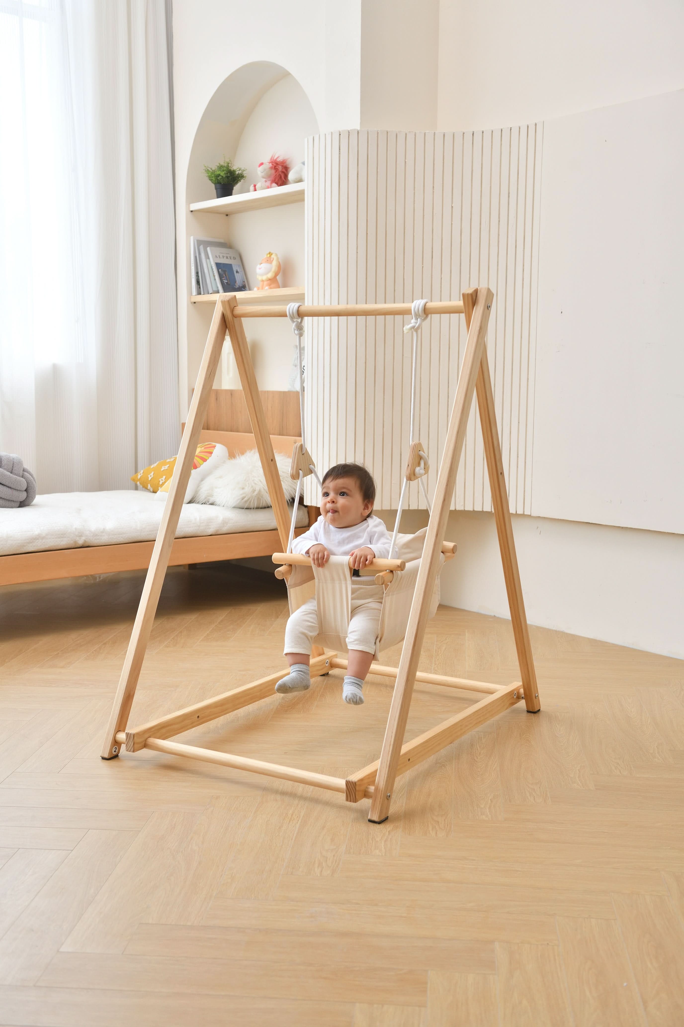 Furniture: Spruce | Foldable Baby Swing - Blue Wave