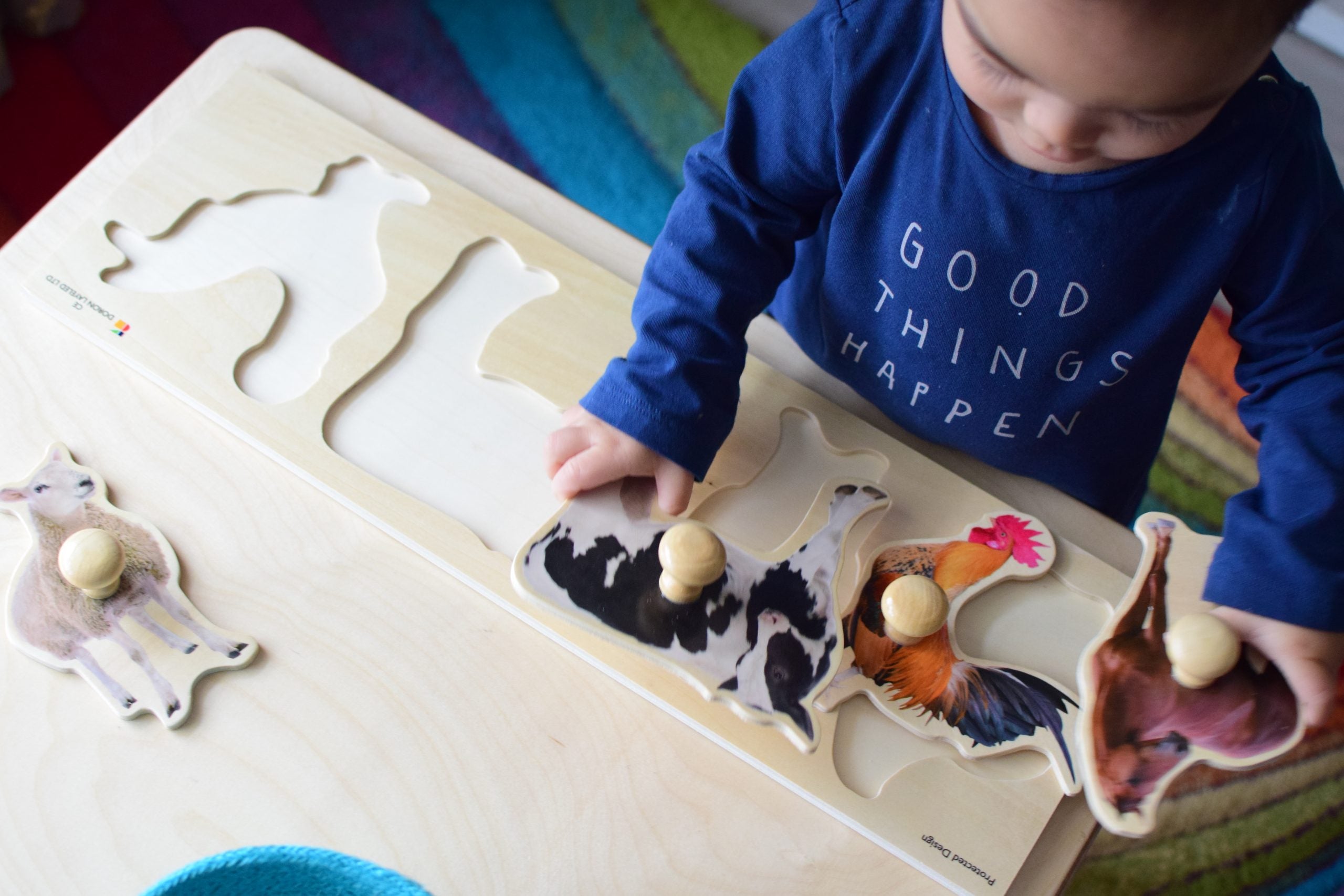 Baby/Toddler Puzzle: Giant Knobs Photo Images-Farm Animals
