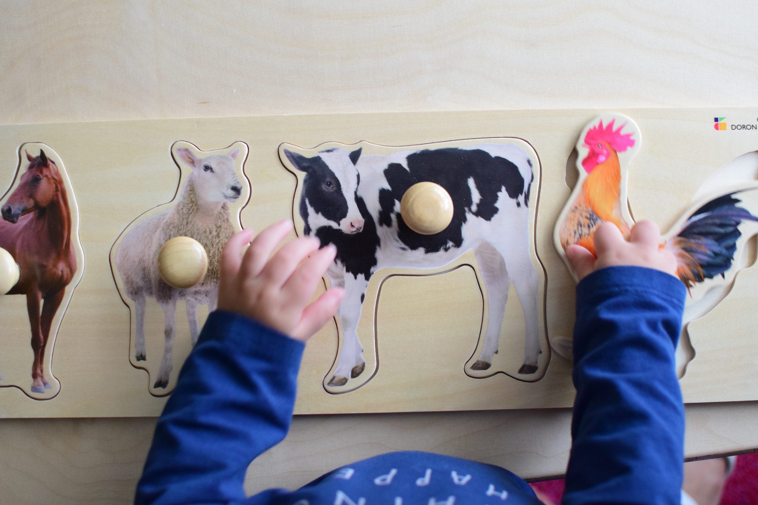 Baby/Toddler Puzzle: Giant Knobs Photo Images-Farm Animals
