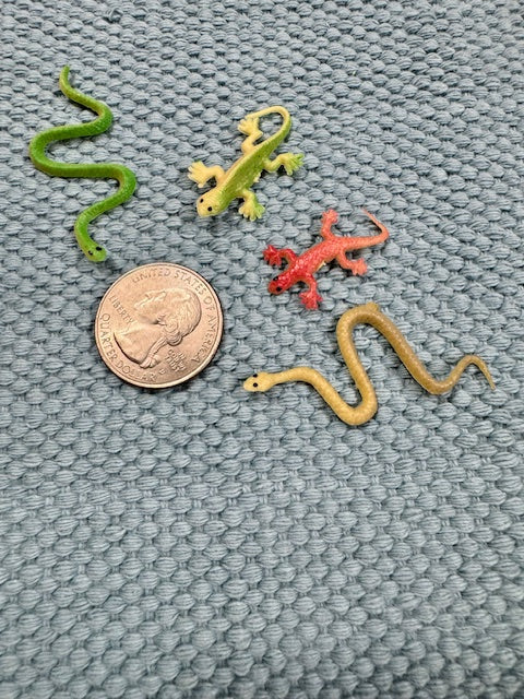 Mini Lizards & Snake Figurines