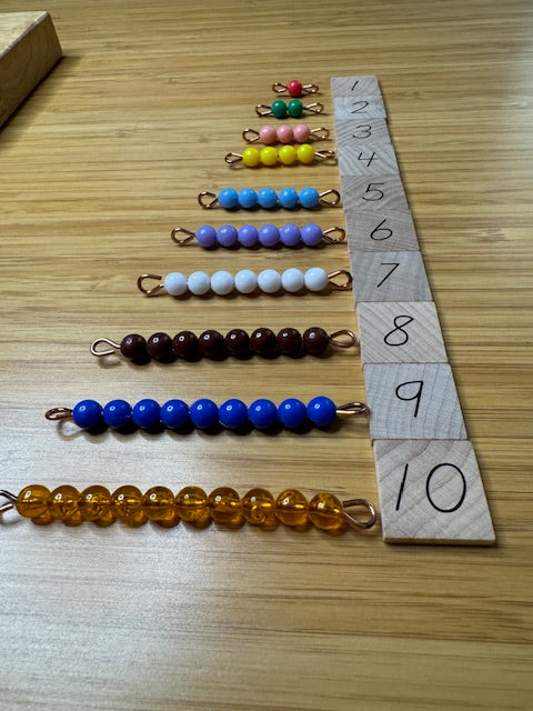 1-10  Wood Number Tiles