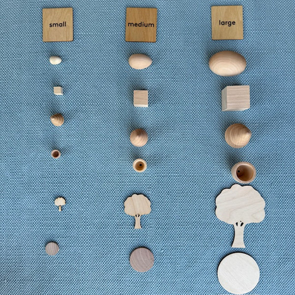 Small Medium Large All Wooden Set