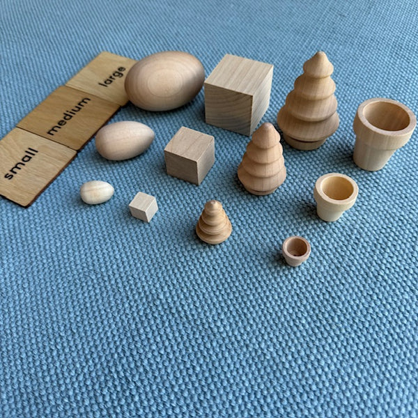Small Medium Large All Wooden Set