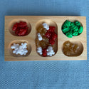 Christmas Sorting Kit with Wooden Container