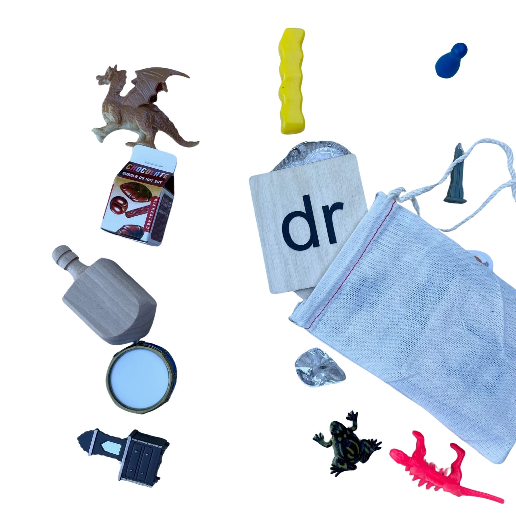 Bag Full of Blends Objects Kit (dr, bl, fr, sk, gr)  with Wooden Tiles