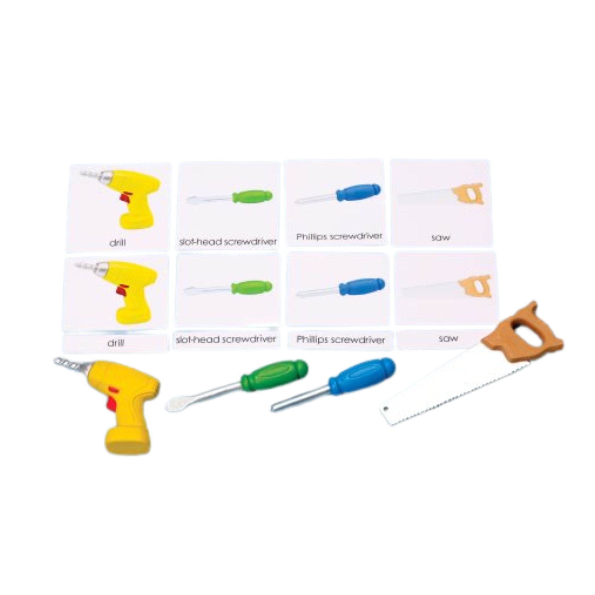 Tools Miniatures & Laminated 3-Part Laminated Cards