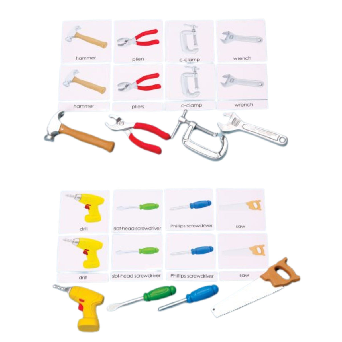 Tools Miniatures & Laminated 3-Part Laminated Cards