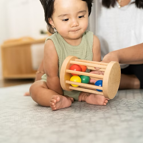 Wooden Rolling Rattle