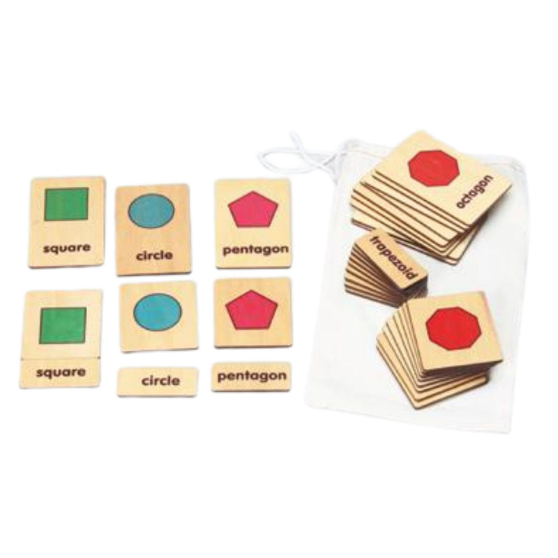 Shapes 3-Part Wood Tile Cards