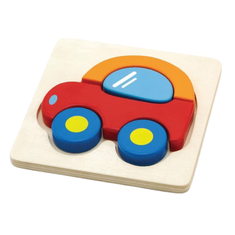 First Block Chunky Car Wood Tray Puzzle