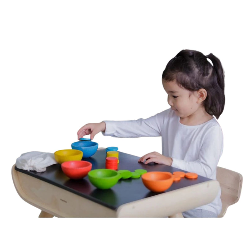 Rainbow Color, Match & Count Wooden Sorting