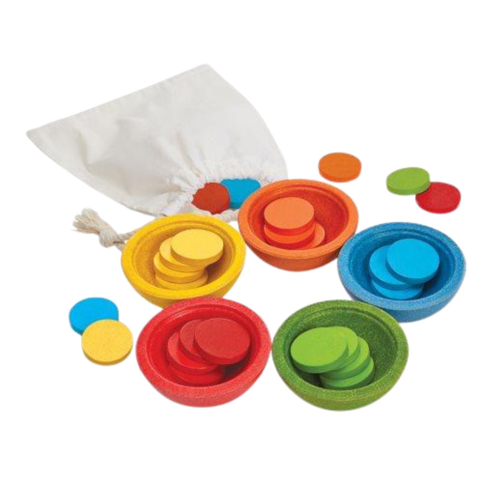 Rainbow Color, Match & Count Wooden Sorting