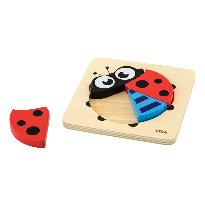 First Block Chunky Ladybug Wood Tray Puzzle