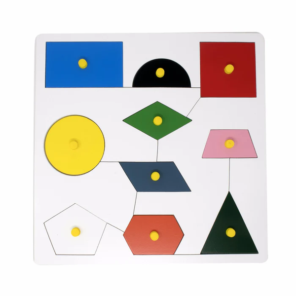Geometric Shapes Inset Sorting Board with Knobs | Montessori-n-Such