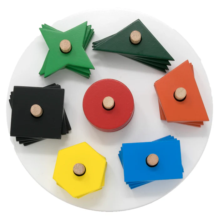 Multishape Stacking and Sorting Board (7 Shapes)