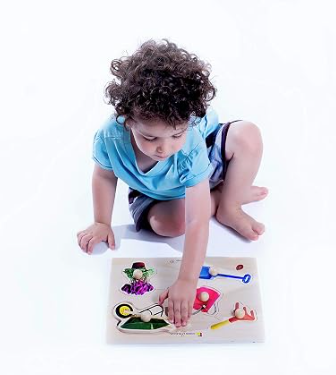 Toddler Puzzle: Everyday Items Real Life Photos -Garden