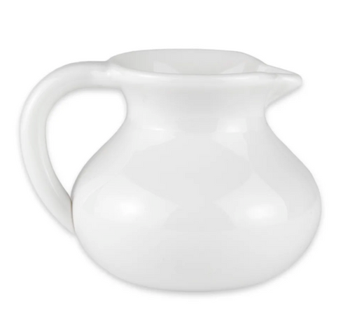 Creamer: Charming Look-A-Like "Porcelain" (Non Glass, Non Porcelain), 3oz.