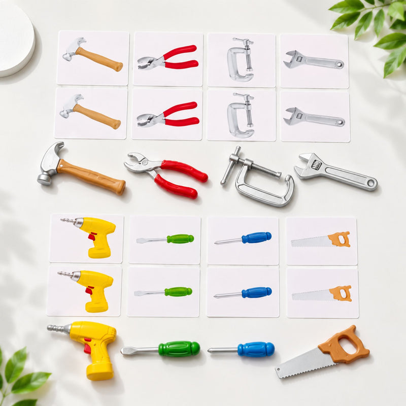 Tools Miniatures & Laminated 3-Part Laminated Cards