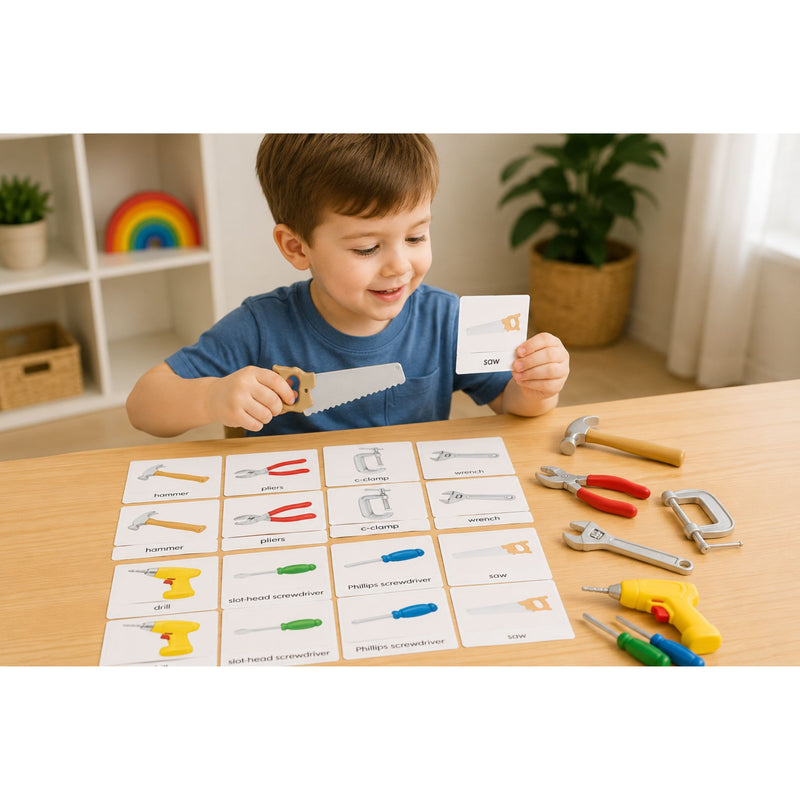 Tools Miniatures & Laminated 3-Part Laminated Cards