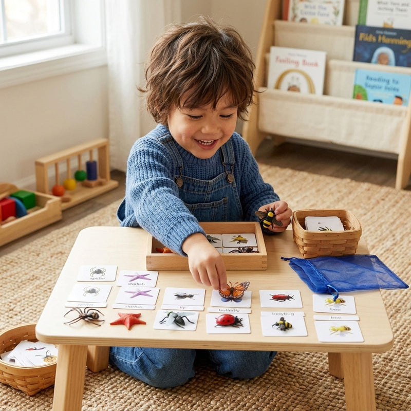 Classification Science: Invertebrates 3-Part Cards With Objects