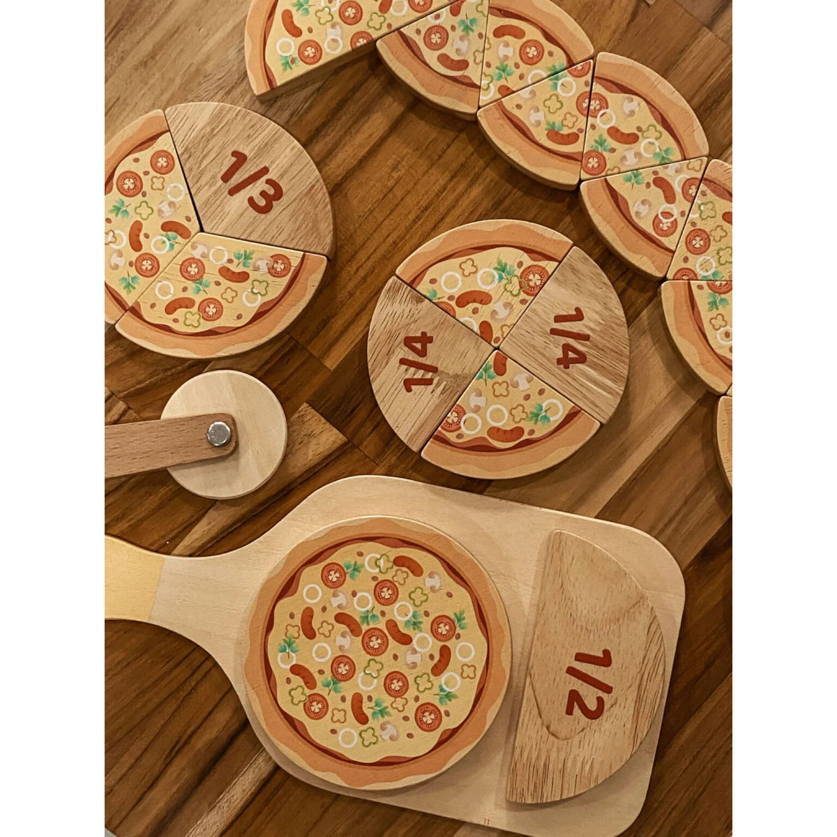 Wooden Pizza Fraction Learning Kit
