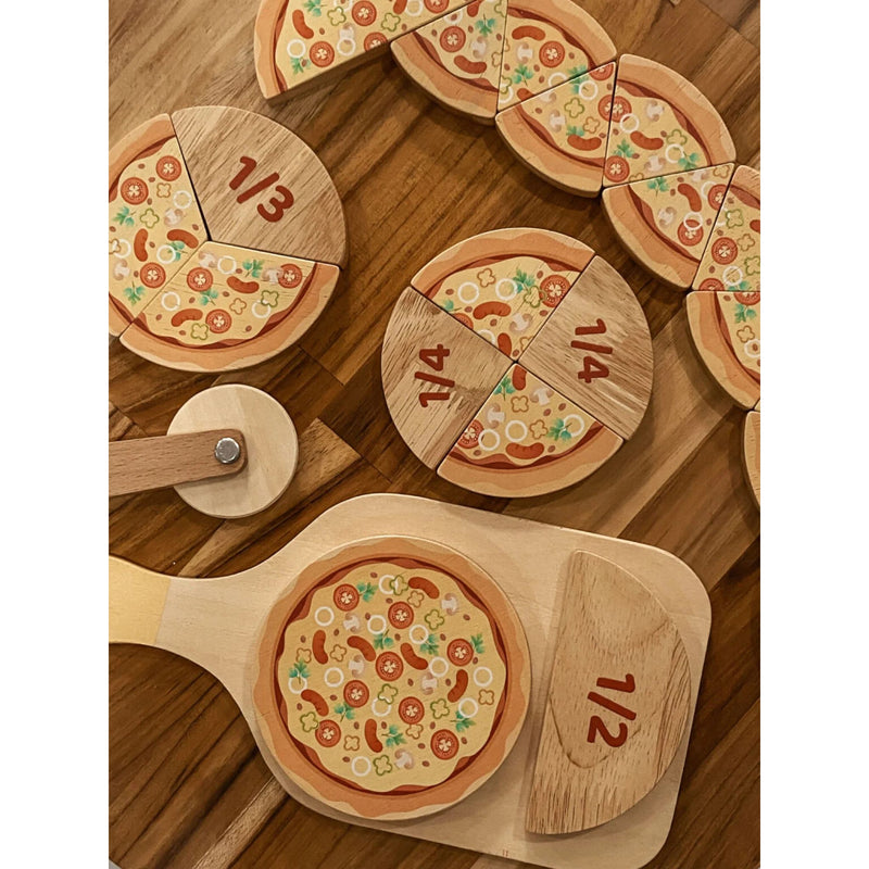 Wooden Pizza Fraction Learning Kit