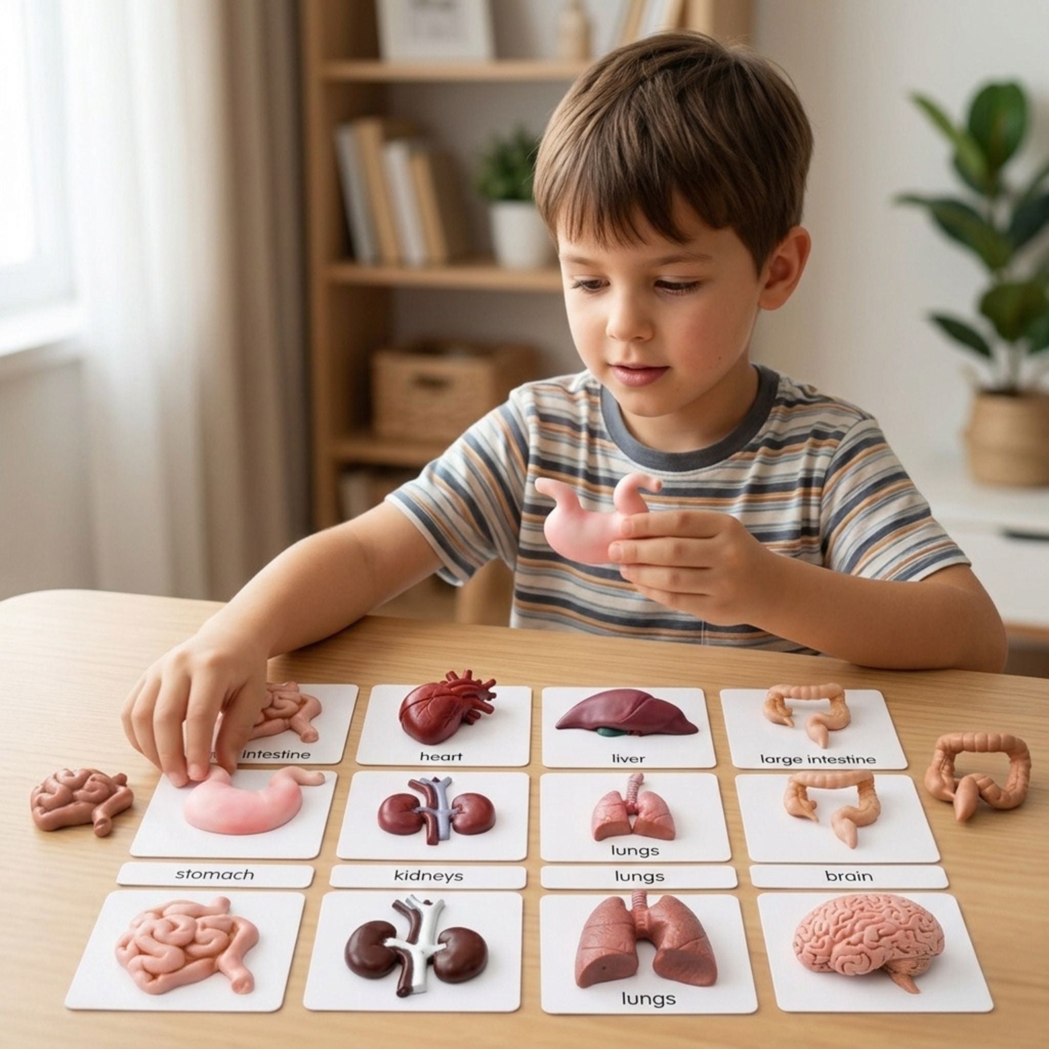 Human Organs Miniatures with 3-Part Laminated Cards