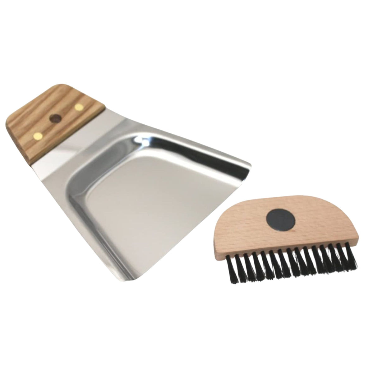 Cleaning: Magnetic Stainless Steel Dustpan & Whisk Brush Set