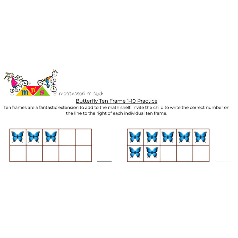 Butterfly Ten Frame 1-10