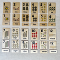 1-12 Numbers 3-Part Wood Tile Cards