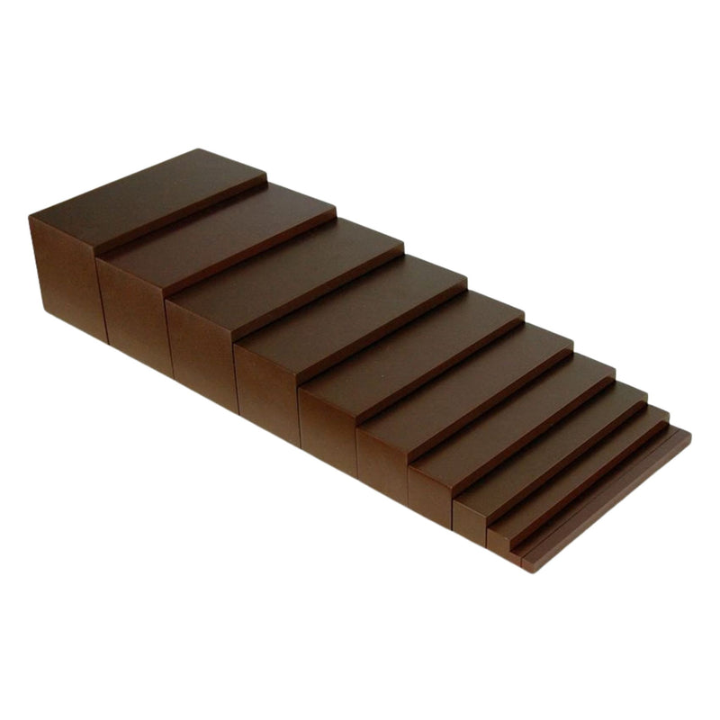 Brown Stair – Set of 10 Wooden Prisms
