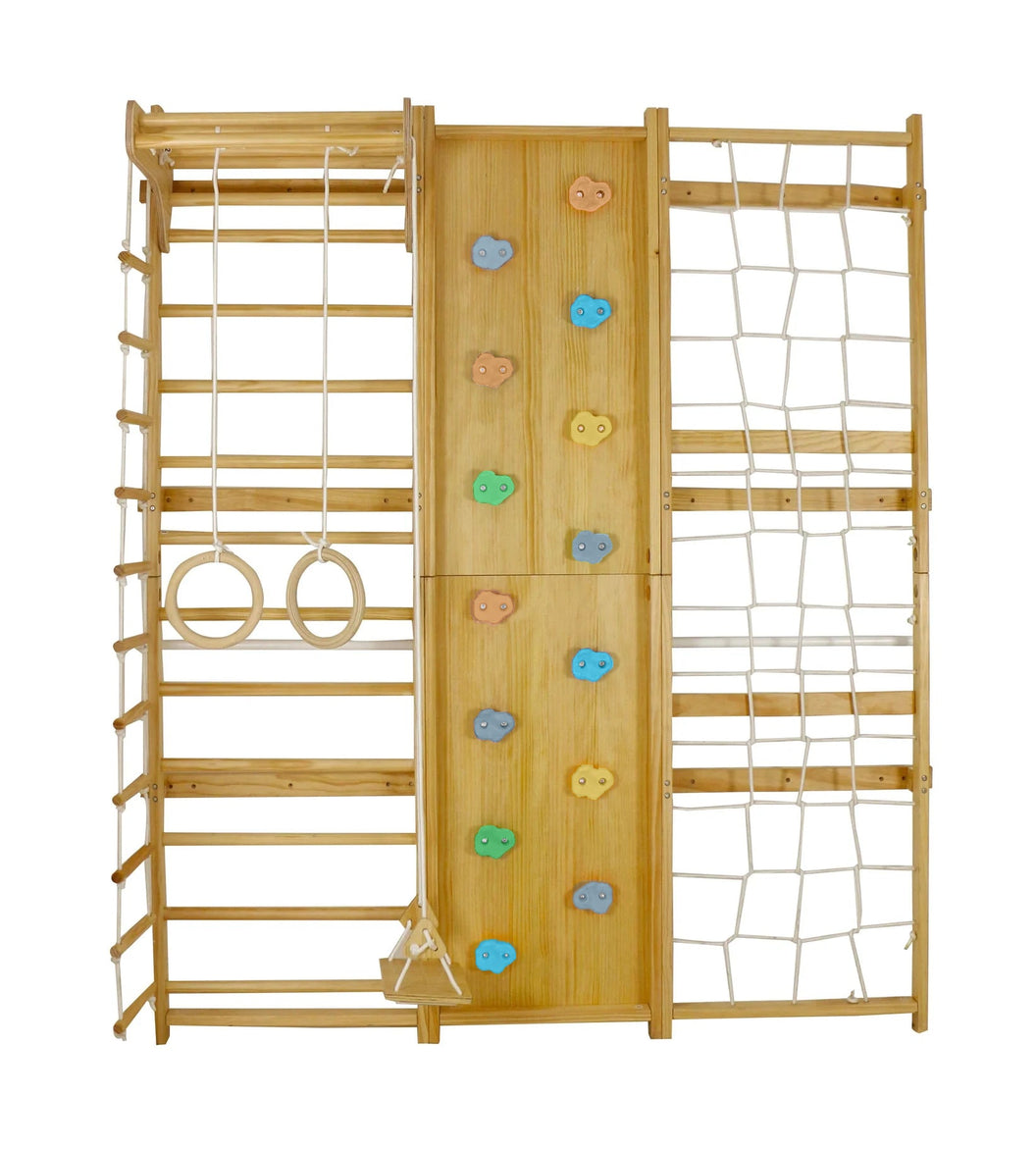Furniture: Walnut | Swedish Ladder Jungle Gym - 79" Height - Wall Mounted