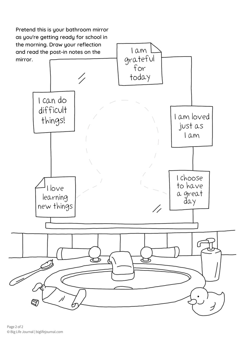 Big Life Journal Free Printables: When I Feel Worried About School